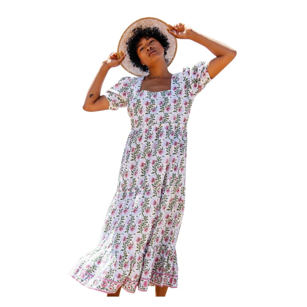 SZ Blockprints Divya Dress in Essa Print